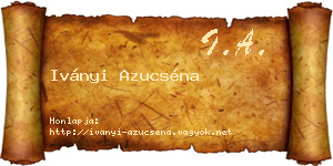 Iványi Azucséna névjegykártya
